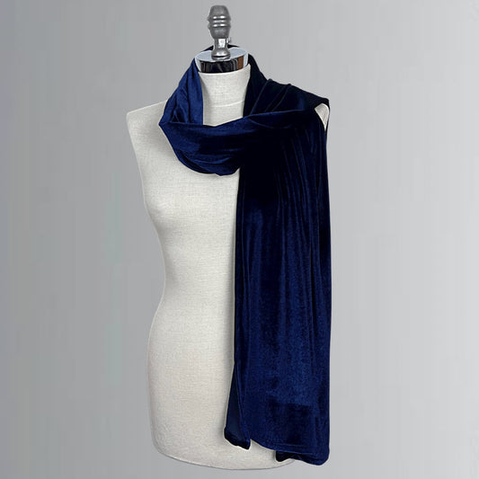 Velvet wrap shawl bolero Winter wedding navy shrug elegant accessory 160 cm navy blue, woman scarf, navy velour scarf, woman gift christmas