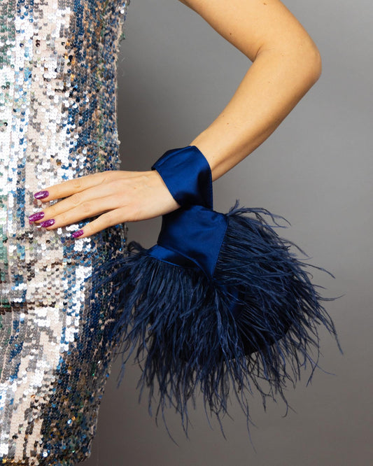 Ostrich feathers Velour Velvet wrap winter wedding shrug navy velvet bridesmaids wrap navy japanese knot bag feathers bag feathers shawl