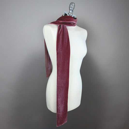 Velvet neck scarf in many colors fuchsia velvet woman gift Winter scarf pink blush velvet scarf velvet pink velvet scarf velvet neck tie