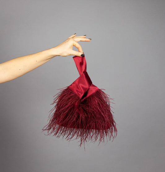 Burgundy bag japanese knot bag burgundy feathers purse burgundy clutch feathers bag party bag bridal burgundy bag unique bridal bag