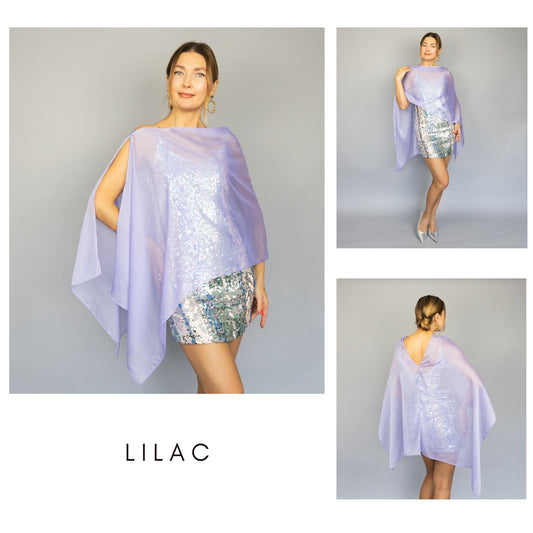 Lilac capelet lavender shrug lilac Greek style wrap sheer Greek cape sheer scarf light lavender cape bridesmaids wrap sheer bridal cape
