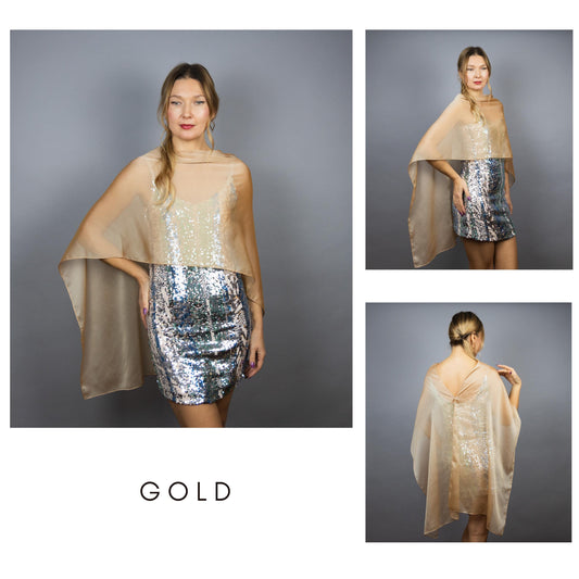Gold capelet gold shrug gold Greek style wrap sheer Greek cape sheer scarf gold cape bridesmaids wrap sheer bridal gold wrap sheer gold