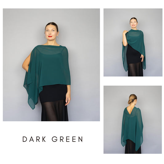 Green wrap dark green shrug dark green Greek style wrap sheer green scarf green shawl sheer scarf bridesmaids dark green wrap green cape