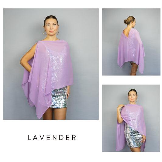 Lavender capelet lavender shrug lavender Greek style wrap sheercape sheer scarf light lavender cape bridesmaids wrap sheer bridal cap