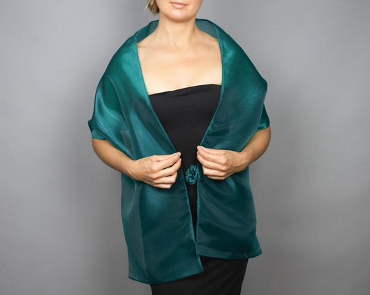 Peacock organza wrap peacock pull through wrap peacock shawl bridesmaid shawl peacock organza scarf peacock loop wrap woman organza shrug