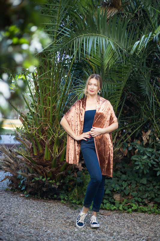Velvet wrap shawl burnt orange brown orange marble velvet  crushed velvet scarf, velvet shrug, velvet shawl, brown scarf, bridesmaids